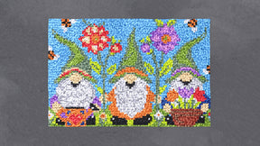 Whimsical Garden Gnomes - Latch Hook Rug Kit