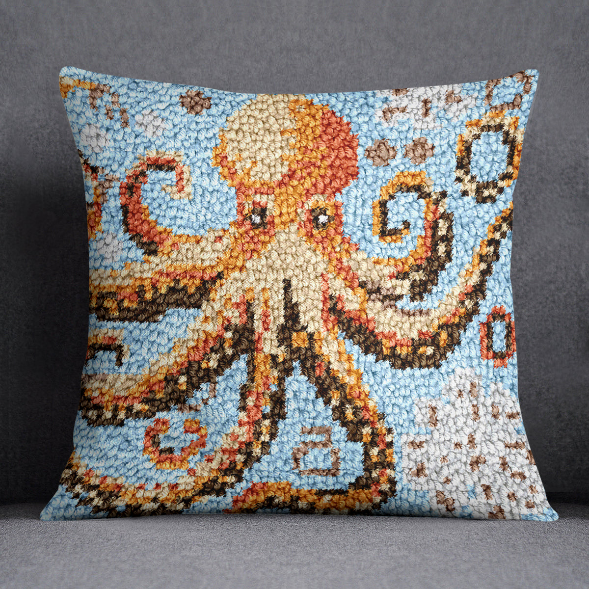 Whimsical Octopus - Latch Hook Pillow Kit