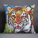 Majestic Tiger Portrait - Latch Hook Pillow Kit