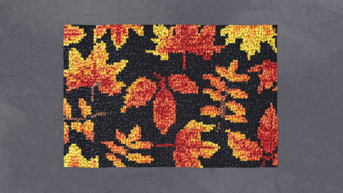 Autumn Leaves Tapestry - Latch Hook Rug Kit