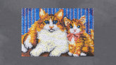 Warm Companionship: A Cat Family Portrait - Latch Hook Rug Kit