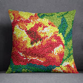 Vibrant Floral Tapestry - Latch Hook Pillow Kit