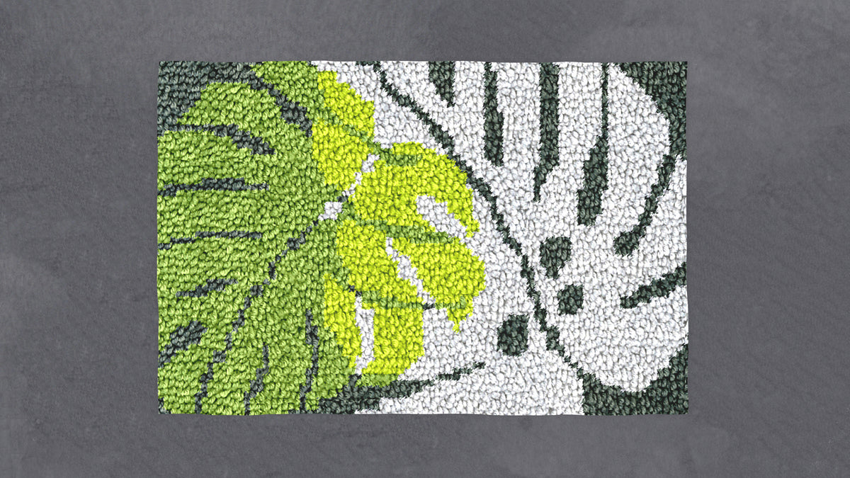 Tropical Leaf Adventure - Latch Hook Rug Kit