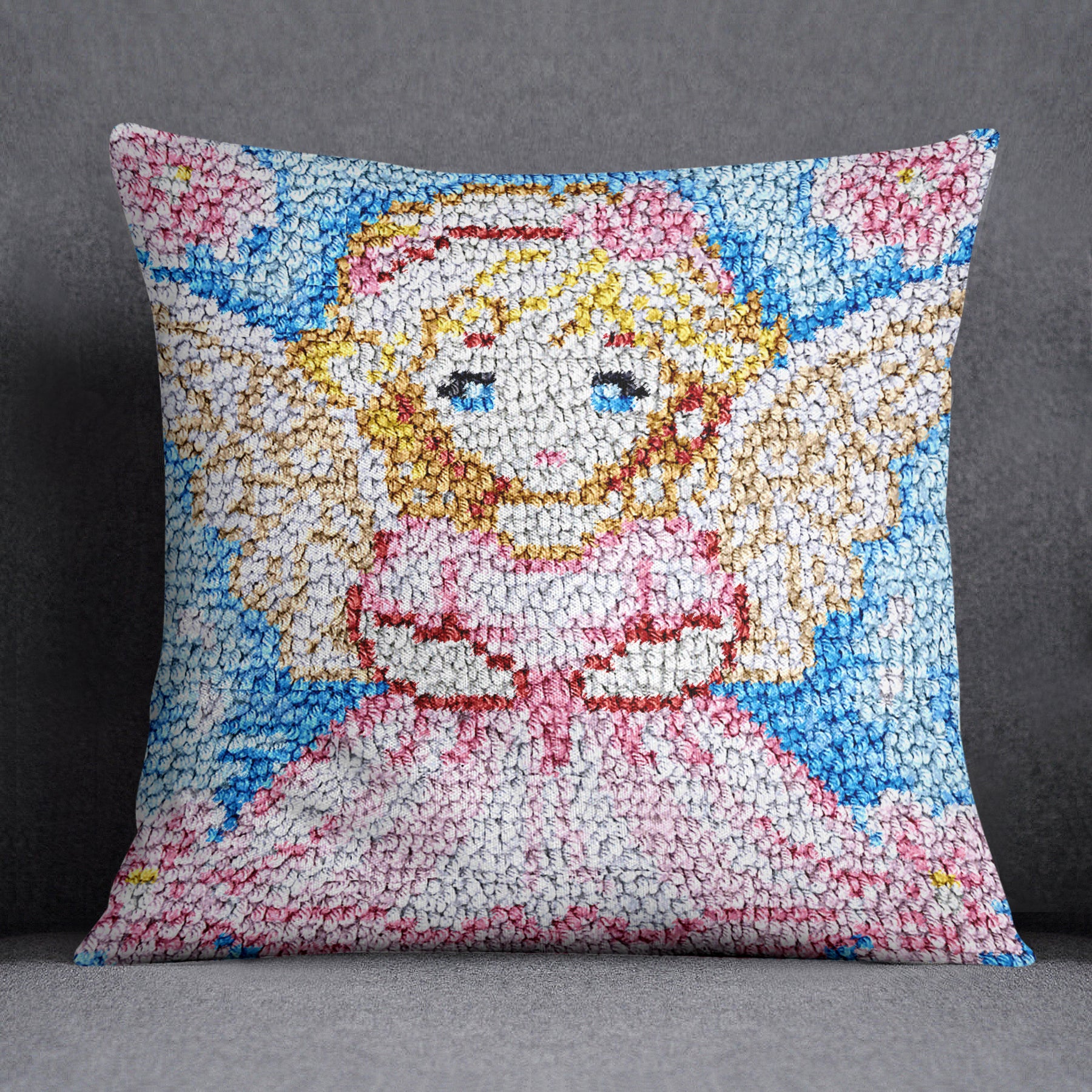 Whimsical Fairy Delight - Latch Hook Pillow Kit