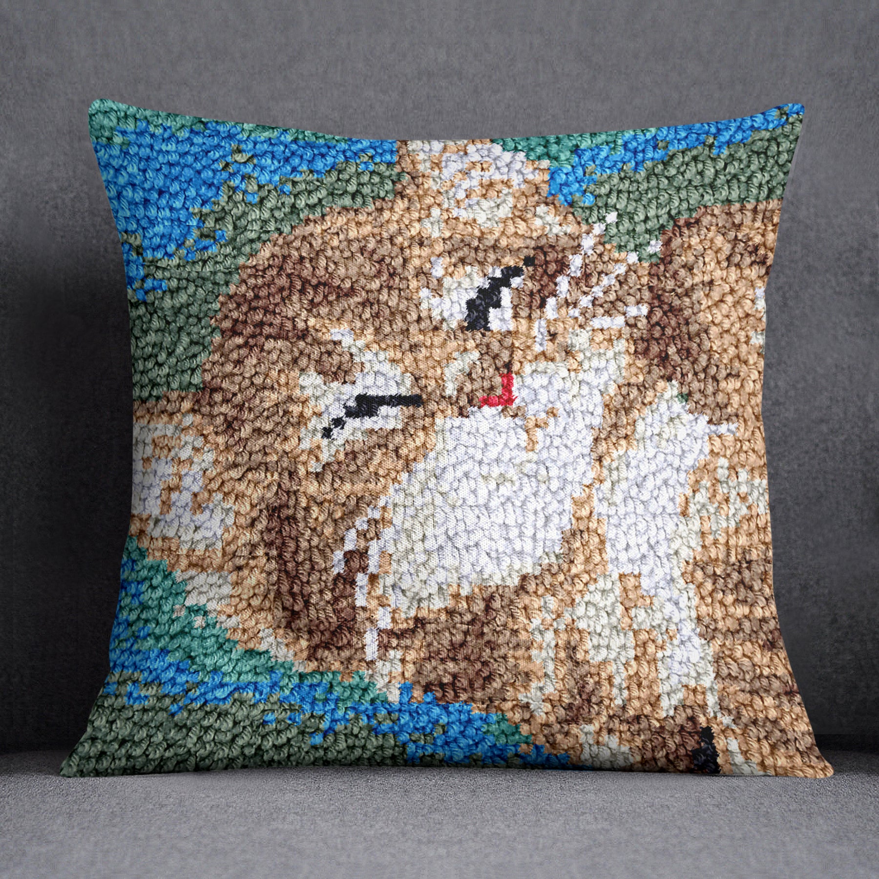 Dreamy Feline Delight - Latch Hook Pillow Kit