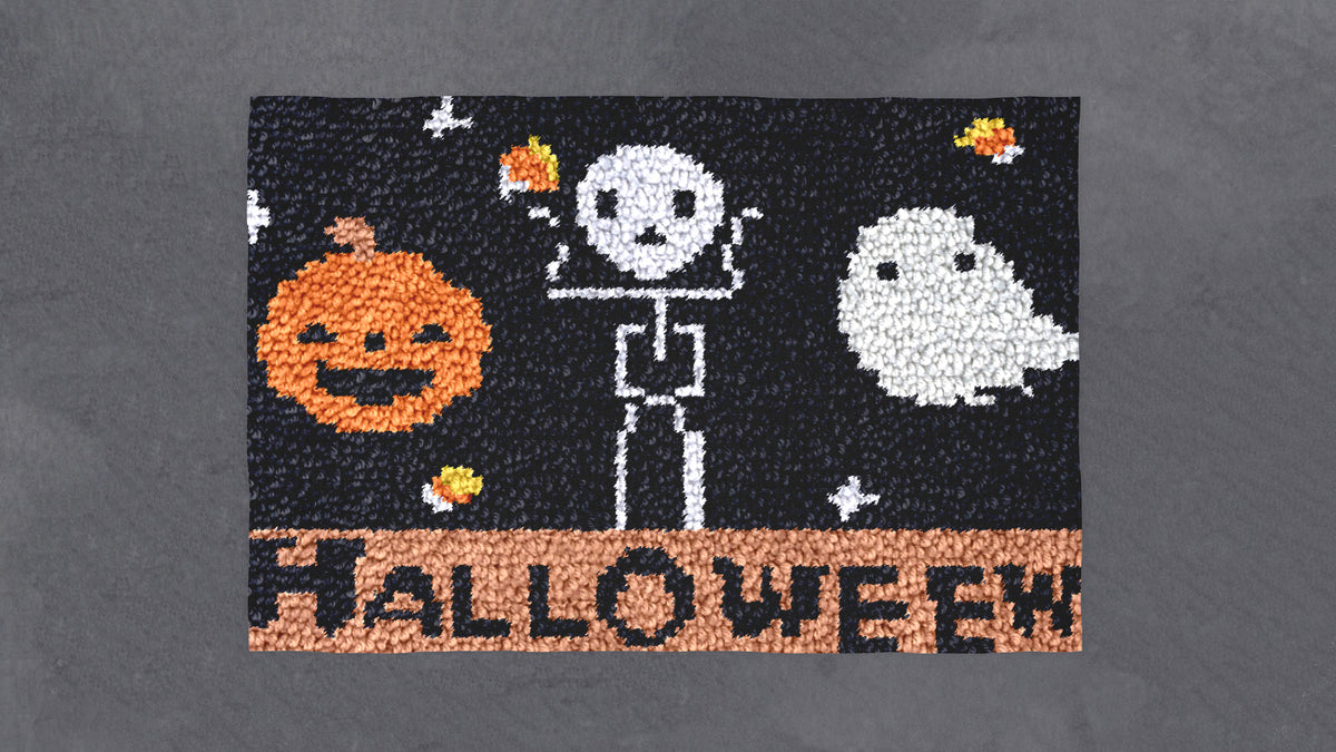 Spooky Halloween Vibes - Latch Hook Rug Kit