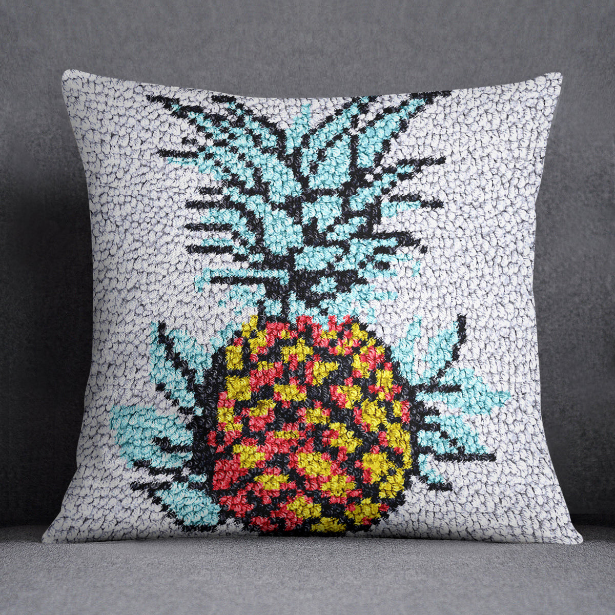 Tropical Pineapple Delight - Latch Hook Pillow Kit