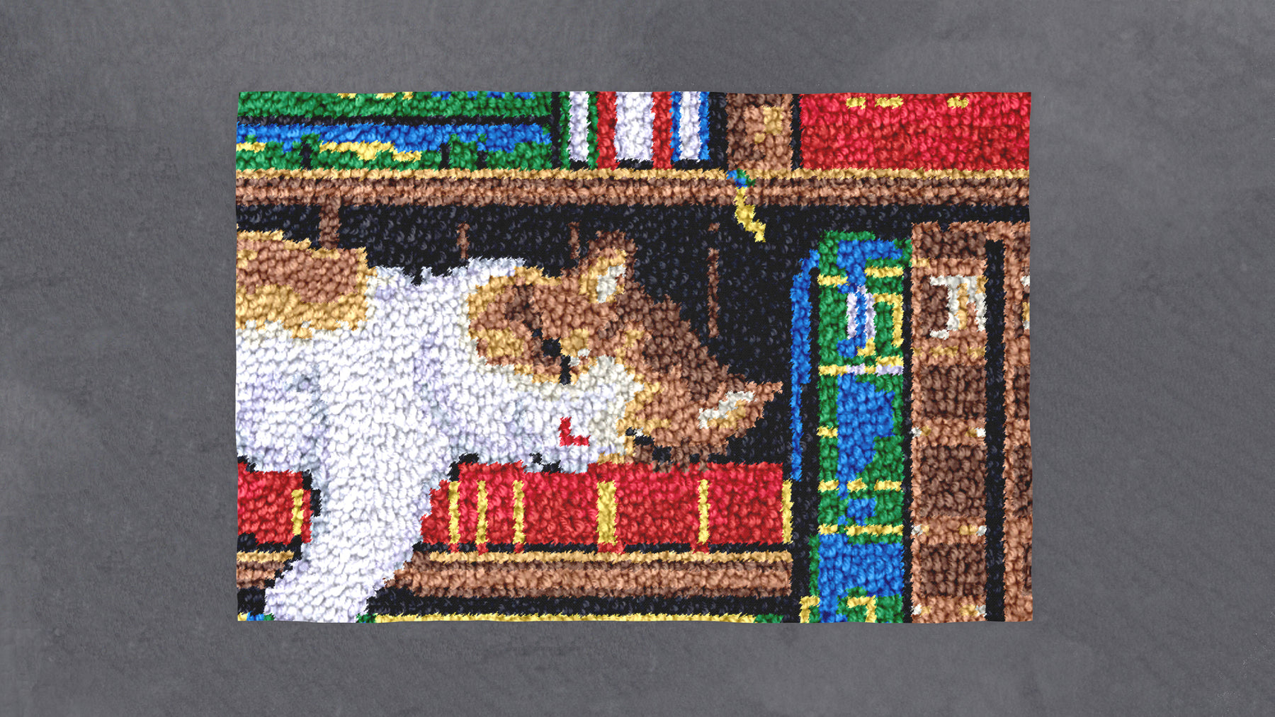 Whiskers in the Library - Latch Hook Rug Kit