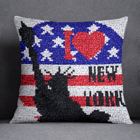 Love for New York - Latch Hook Pillow Kit