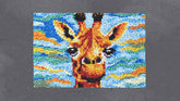 Giraffe in Vibrant Skies - Latch Hook Rug Kit