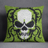 Vibrant Skull Tapestry - Latch Hook Pillow Kit