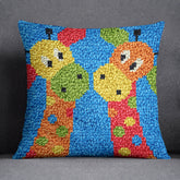 Playful Giraffes Delight - Latch Hook Pillow Kit