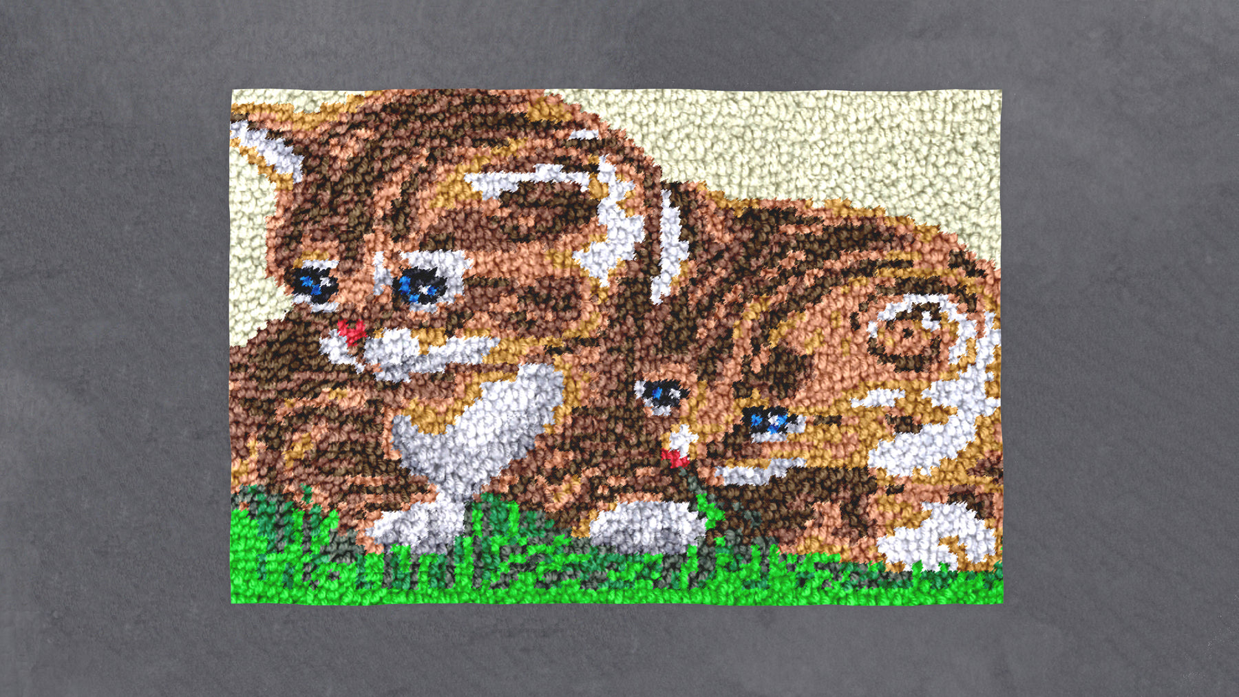 Whimsical Kitten Companions - Latch Hook Rug Kit