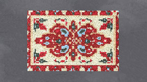 Elegant Floral Pattern Rug - Latch Hook Rug Kit