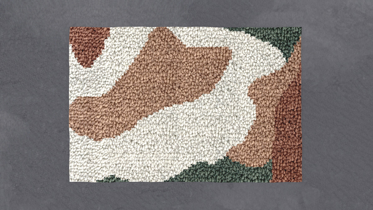 Earthy Camouflage Rug - Latch Hook Rug Kit