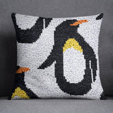 Charming Penguin Tapestry - Latch Hook Pillow Kit