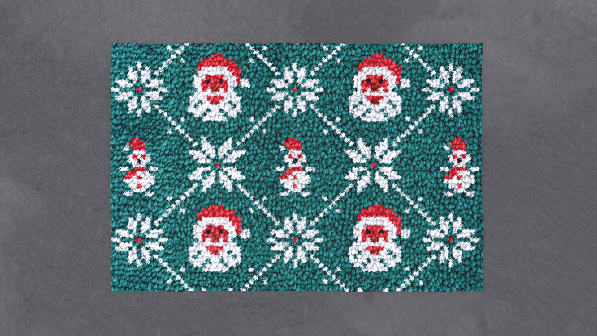 Joyful Holiday Cheer Doormat - Latch Hook Rug Kit