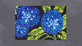 Vibrant Blue Hydrangeas - Latch Hook Rug Kit