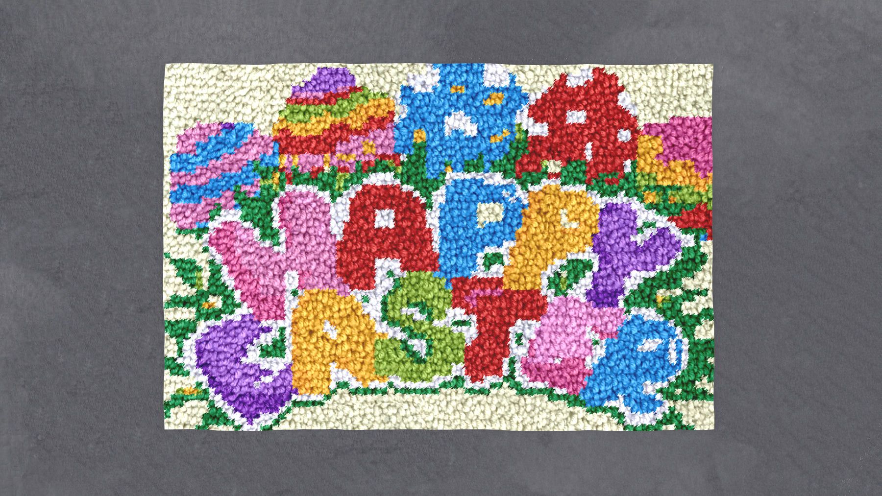 Colorful Easter Celebration - Latch Hook Rug Kit