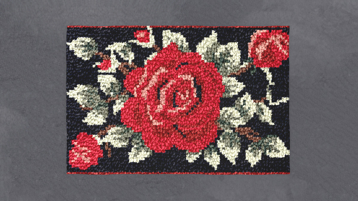 Enchanting Floral Elegance - Latch Hook Rug Kit