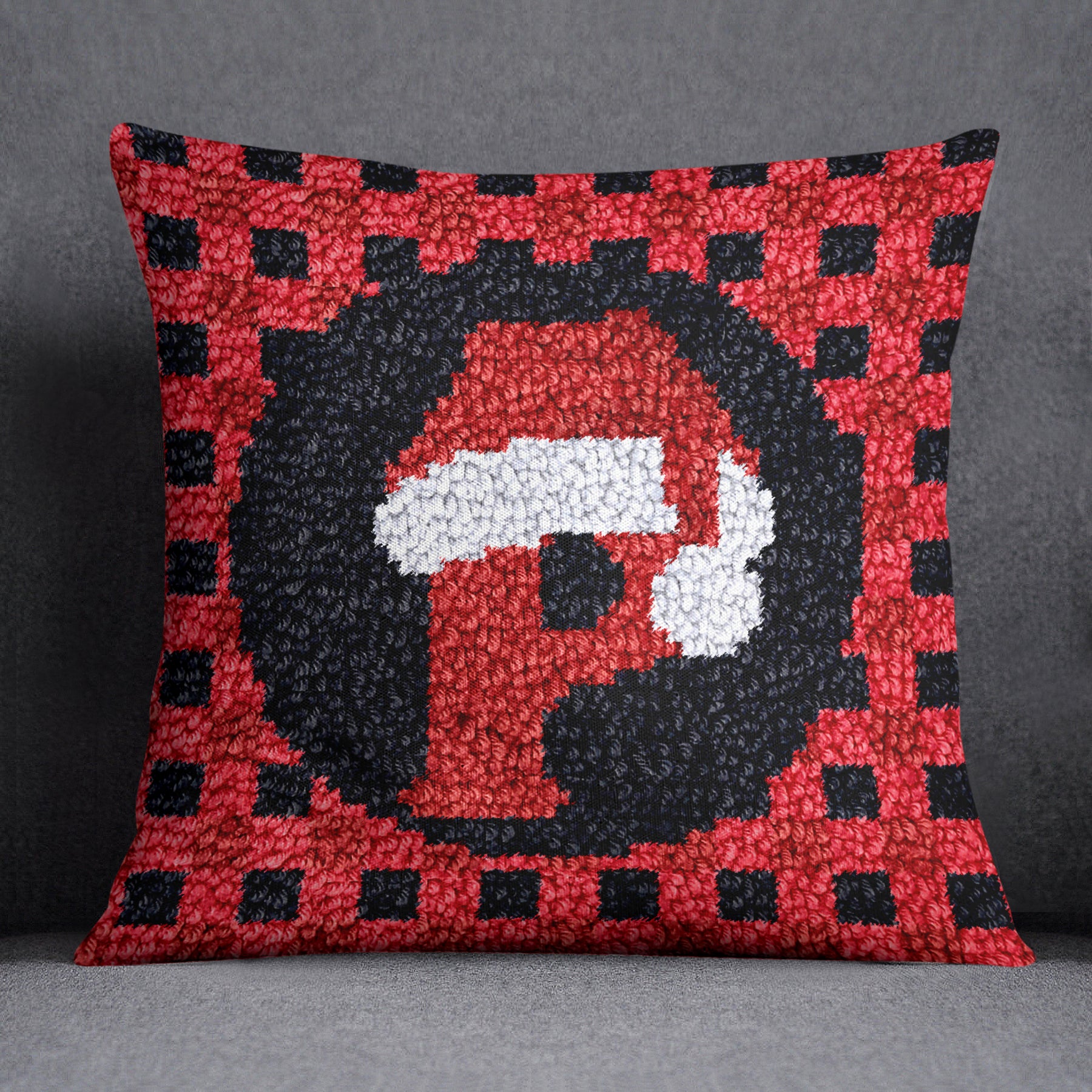 Festive Holiday Emblem - Latch Hook Pillow Kit