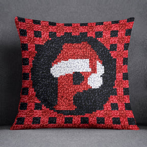 Festive Holiday Emblem - Latch Hook Pillow Kit