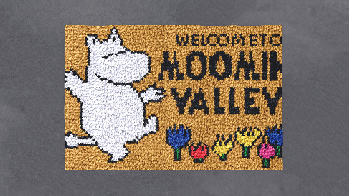 Welcome to Moomin Valley Doormat - Latch Hook Rug Kit