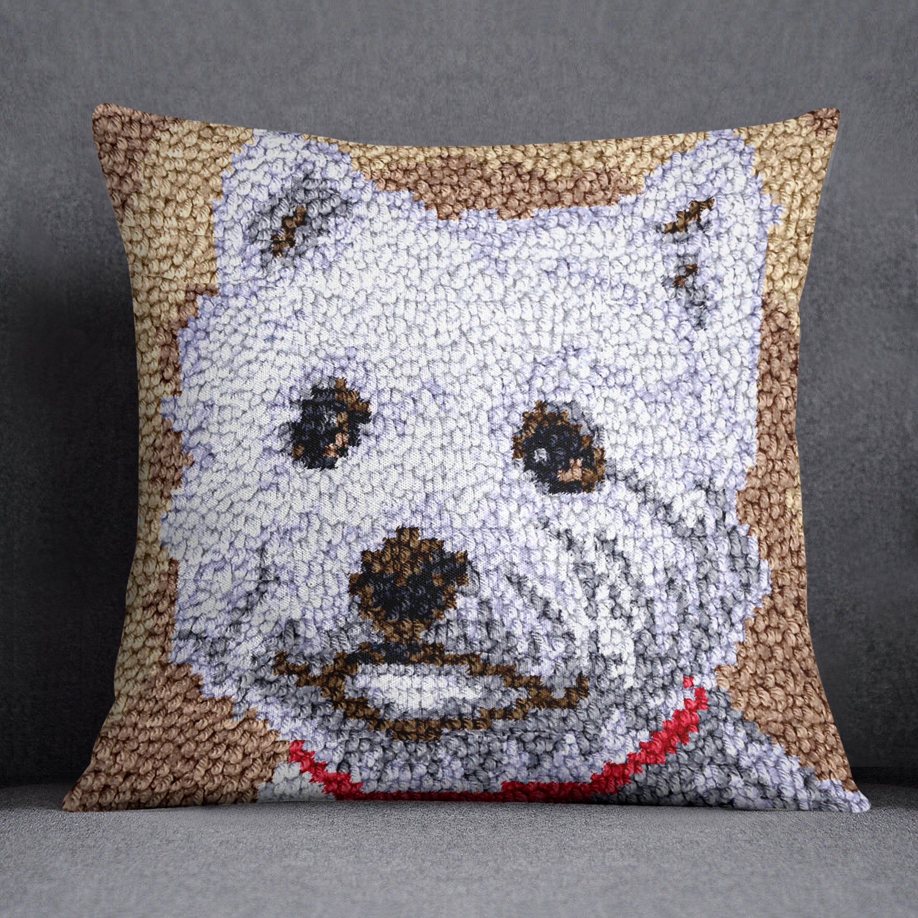 Charming Canine Portrait - Latch Hook Pillow Kit