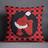 Festive Santa Gnome - Latch Hook Pillow Kit