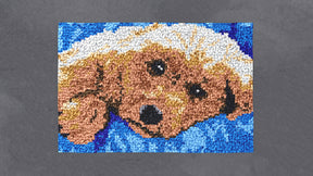 Cozy Pup Resting - Latch Hook Rug Kit