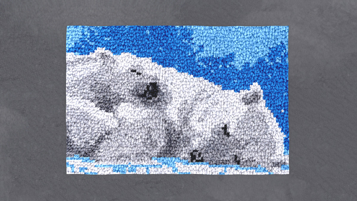 Serene Polar Companions - Latch Hook Rug Kit