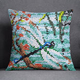 Serenity of Nature: Dragonfly in Bloom - Latch Hook Pillow Kit