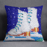 Winter Wonderland Skates - Latch Hook Pillow Kit