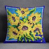 Sunlit Blossoms - Latch Hook Pillow Kit