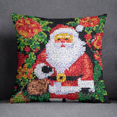 Festive Santa Claus Tapestry - Latch Hook Pillow Kit