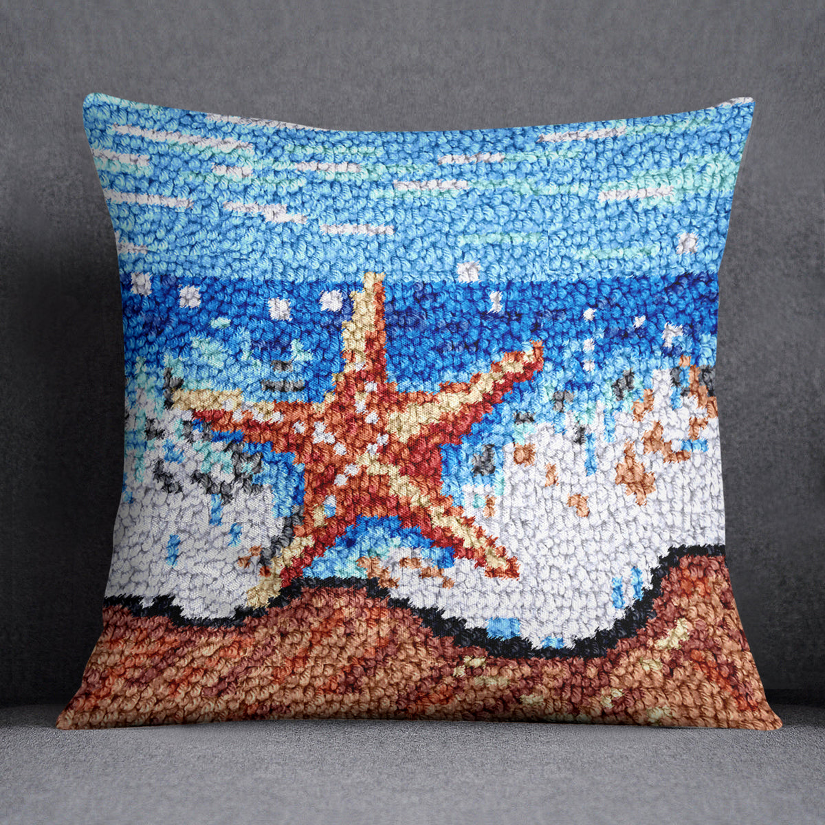 Starfish Serenity - Latch Hook Pillow Kit