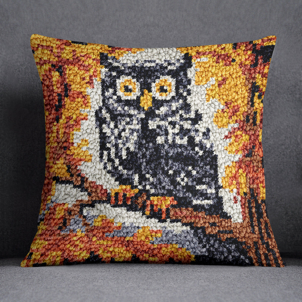 Wise Guardian of the Autumn Night - Latch Hook Pillow Kit