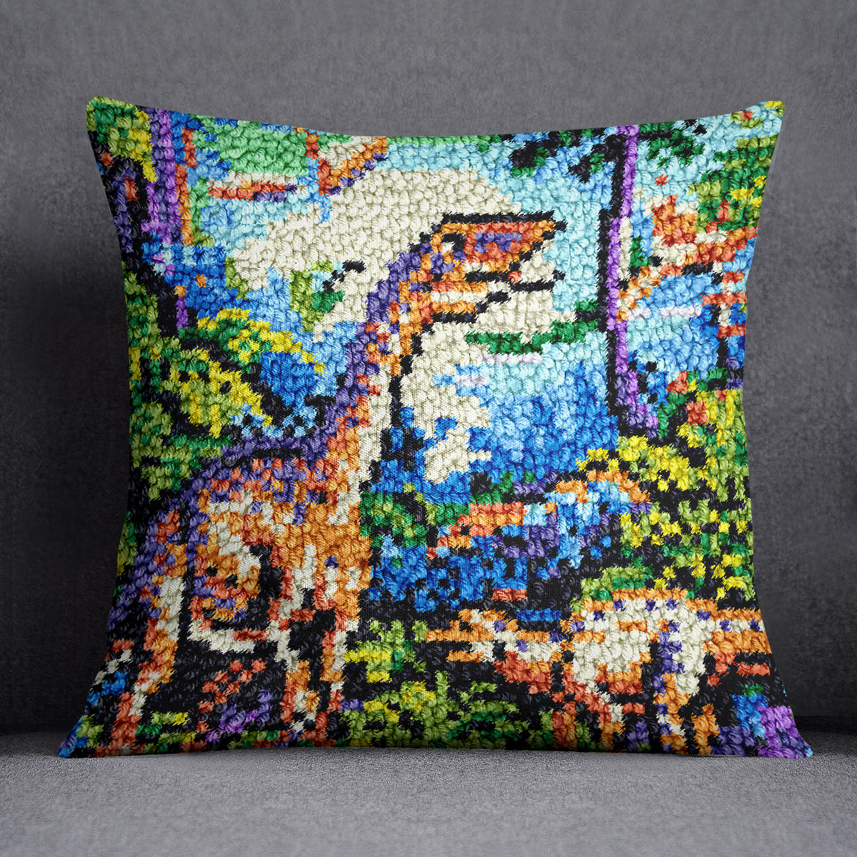 Dinosaur Wonder - Latch Hook Pillow Kit