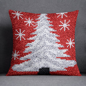 Winter Wonderland Christmas Tree - Latch Hook Pillow Kit