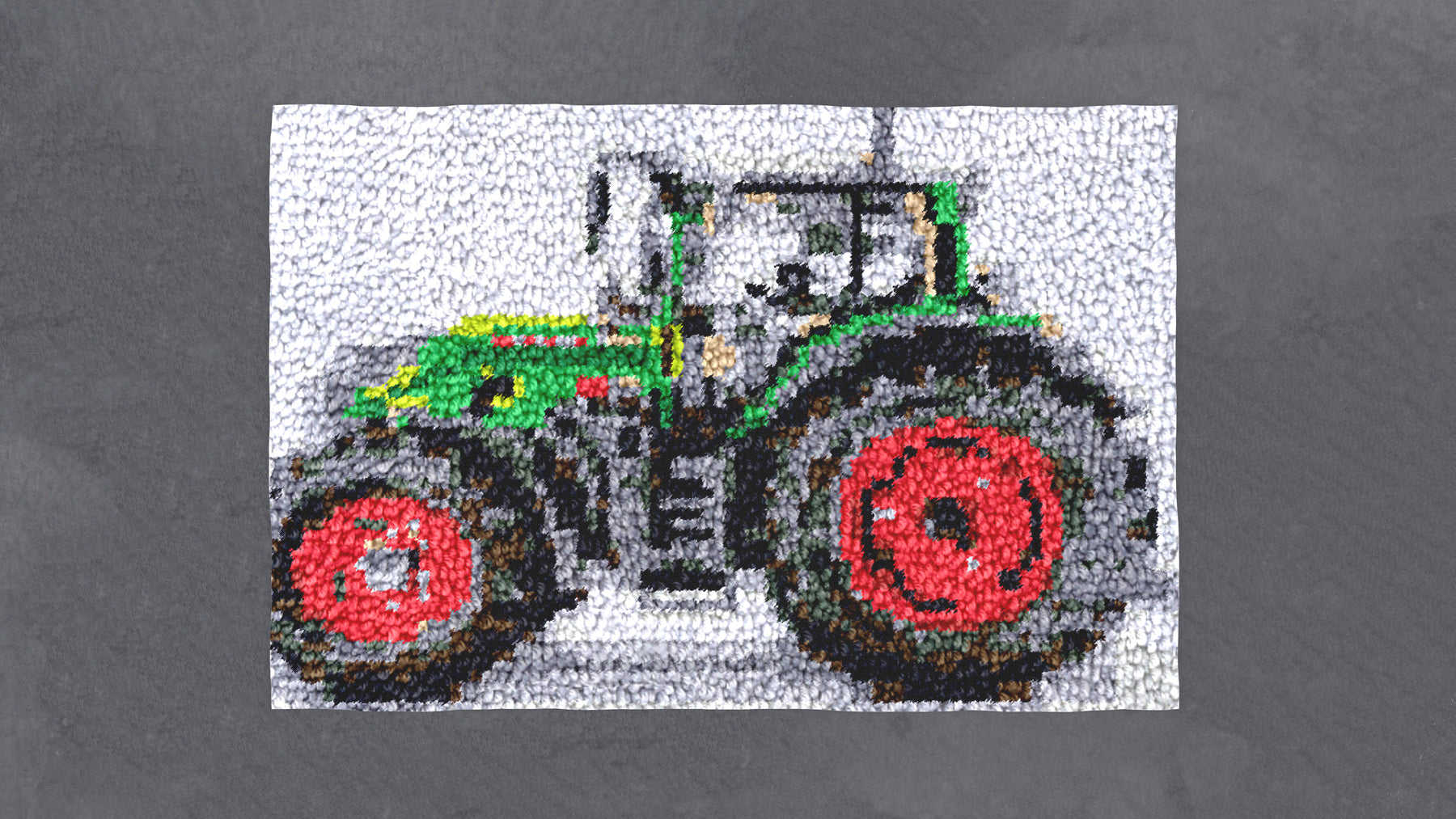 Vibrant Tractor Art - Latch Hook Rug Kit