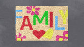 Whimsical Family Welcome Mat - Latch Hook Rug Kit