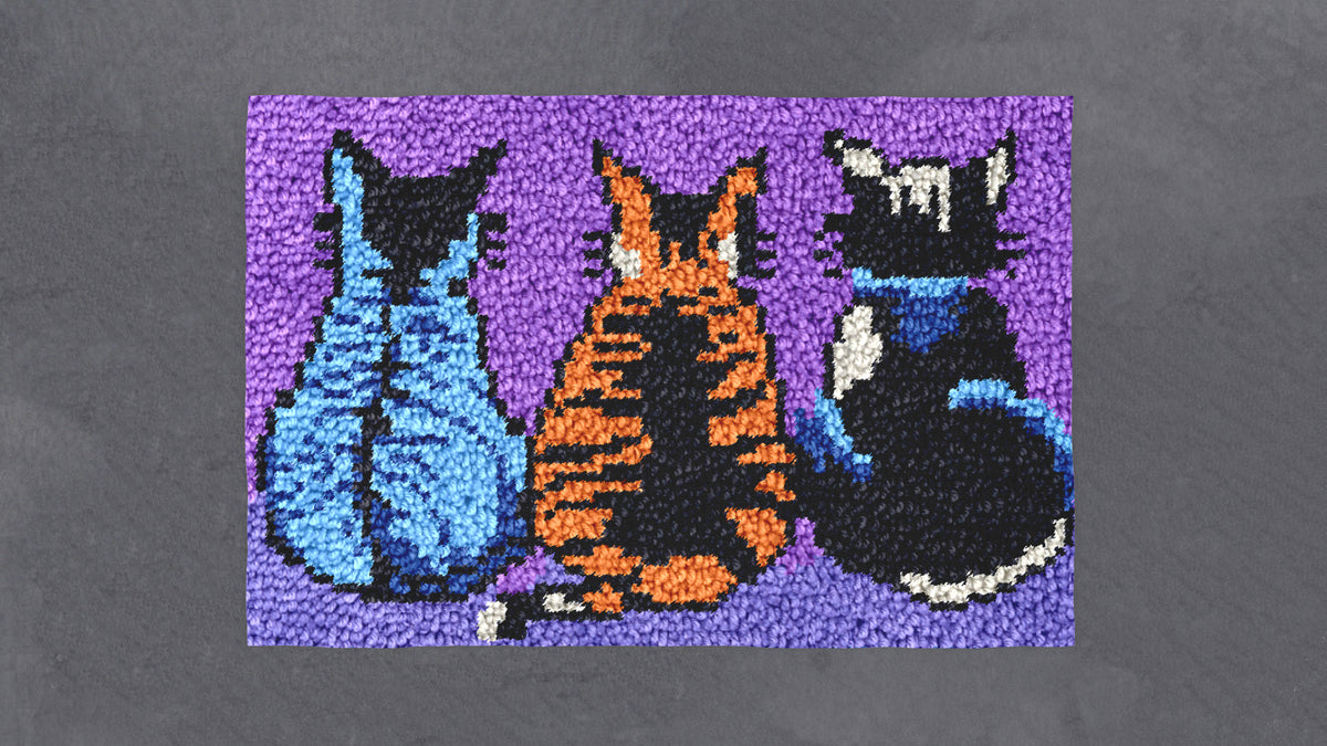 Whiskered Companions - Latch Hook Rug Kit