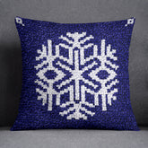 Winter Wonderland Snowflake Design - Latch Hook Pillow Kit