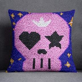 Cosmic Skull Art - Latch Hook Pillow Kit