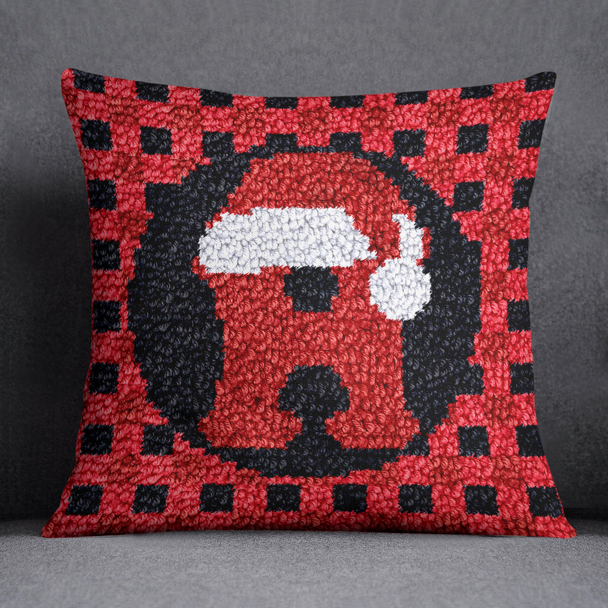 Festive Holiday Cheer - Latch Hook Pillow Kit