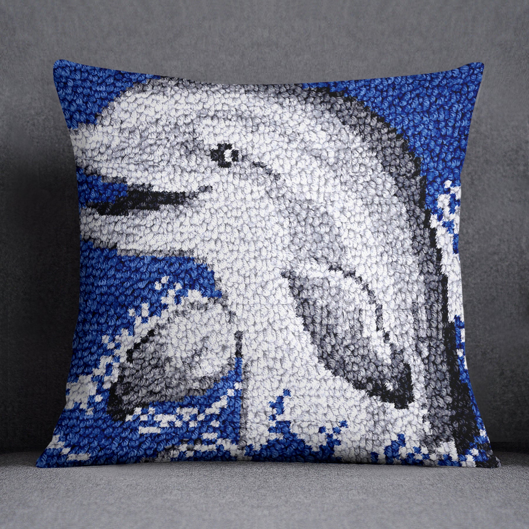 Joyful Dolphin Splash - Latch Hook Pillow Kit