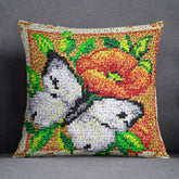 Butterfly Blossom Mosaic - Latch Hook Pillow Kit