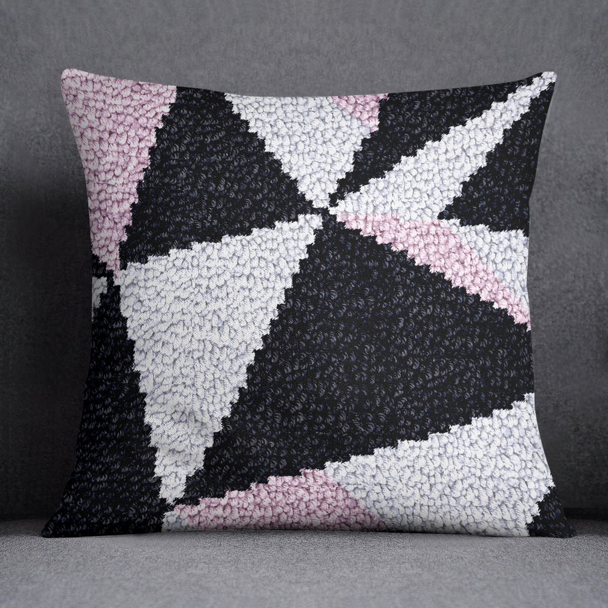 Geometric Elegance - Latch Hook Pillow Kit