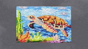 Vibrant Underwater Turtle - Latch Hook Rug Kit