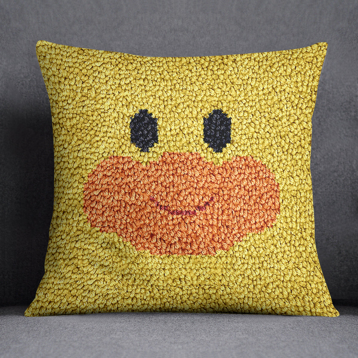 Joyful Duck Face - Latch Hook Pillow Kit